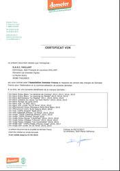 CERTIFICAT DEMETER 2017.2018